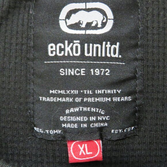 ECKO UNLTD* Men's Long Sleeve Crew Neck High/Low Curved Hem LOGO Sweater~ XL - Picture 4 of 11